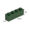 Picture of Loose brick 1X4 moss green 484