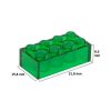 Picture of Loose brick 2X4 signal green transparent 708