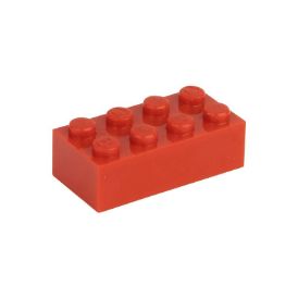 Slika Posamezna kocka 2X4 ognjeno rdeča 620