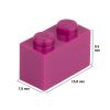 Picture of Loose brick 1X2 traffic purple 624