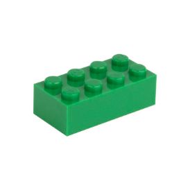 Slika Posamezna kocka 2X4 signalno zelena 180