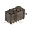 Picture of Loose brick 1X2 traffic black transparent 024