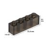 Picture of Loose brick 1X4 traffic black transparent 024