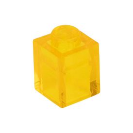 Picture of Loose brick 1X1 traffic yellow transparent 004