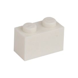 Picture of Loose brick 1X2 pure white 713