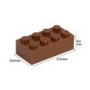 Picture of Loose brick 2X4 signal brown 090