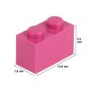 Picture of Loose brick 1X2 telemagenta 824