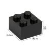 Picture of Loose brick 2X2 traffic black 650