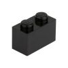 Picture of Loose brick 1X2 traffic black 650