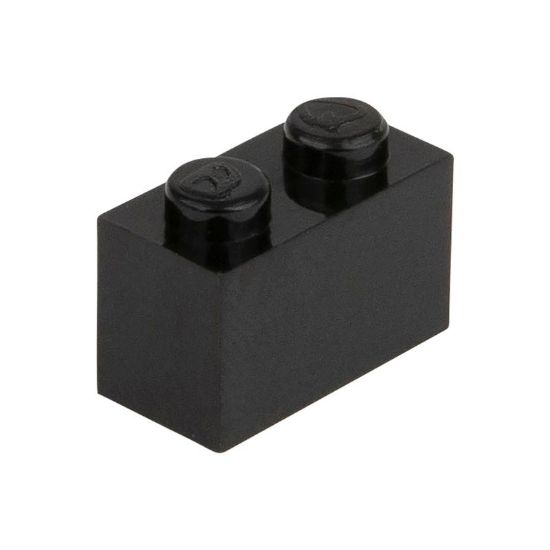 Picture of Loose brick 1X2 traffic black 650