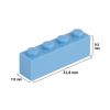 Picture of Loose brick 1X4 light blue 890