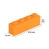 Picture of Loose brick 1X4 bright red orange 150