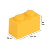 Picture of Loose brick 1X2 melon yellow 242