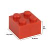 Picture of Loose brick 2X2 flame red 620