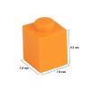 Picture of Loose brick 1X1 bright red orange 150