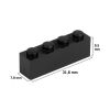 Picture of Loose brick 1X4 traffic black 650