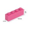 Picture of Loose brick 1X4 telemagenta 824