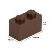 Picture of Loose brick 1X2 nut brown 071