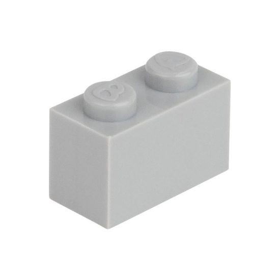 Picture of Loose brick 1X2 window gray 411