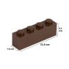 Picture of Loose brick 1X4 nut brown 071