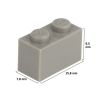 Picture of Loose brick 1X2 stone gray 280