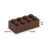 Picture of Loose brick 2X4 nut brown 071