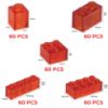 Bild von Box einfarbig Flammenrot transparent 224 /300 Stk. 