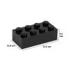 Picture of Loose brick 2X4 traffic black 650