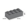 Picture of Loose brick 2X4 dusty gray 851