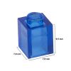 Bild von Lose Baustein 1X1 Himmelblau transparent 192