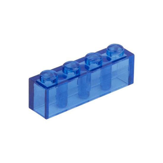 Bild von Lose Baustein 1X4 Himmelblau transparent 192