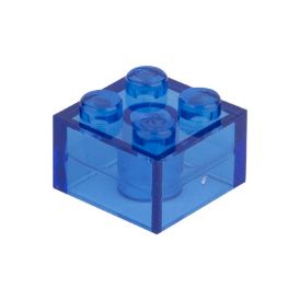 Bild von Lose Baustein 2X2 Himmelblau transparent 192