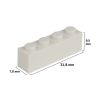 Picture of Loose brick 1X4 pure white 713