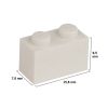 Picture of Loose brick 1X2 pure white 713