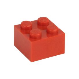 Bild von Lose Baustein 2X2 Feuerrot 620